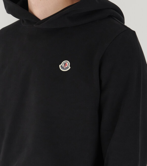 Moncler - Logo Cotton Hoodie Black