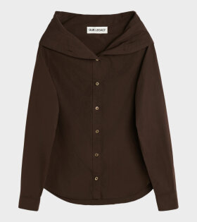 Kaonashi Shirt Hefty Brown Coarse Poplin