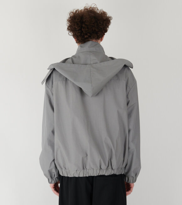 RIER - Waxed Poplin Windbreaker Inox