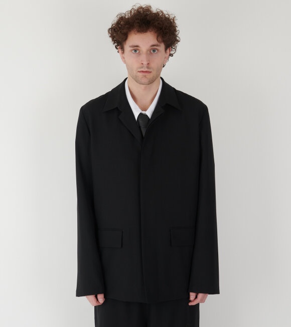 RIER - Poplin Wool Jacket Black