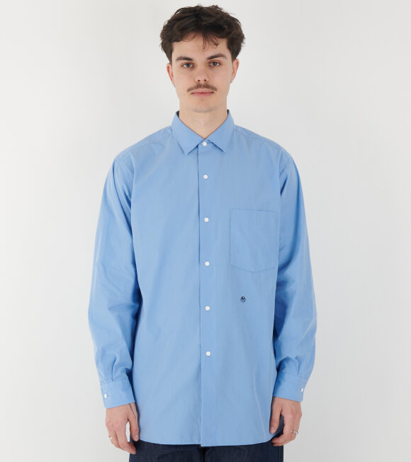 Nanamica - Regular Collar Wind Shirt Sax