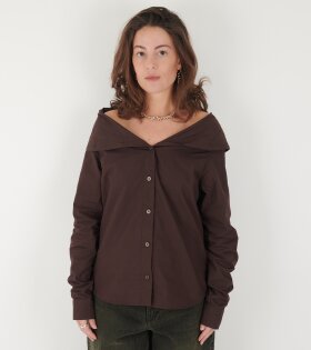 Kaonashi Shirt Hefty Brown Coarse Poplin