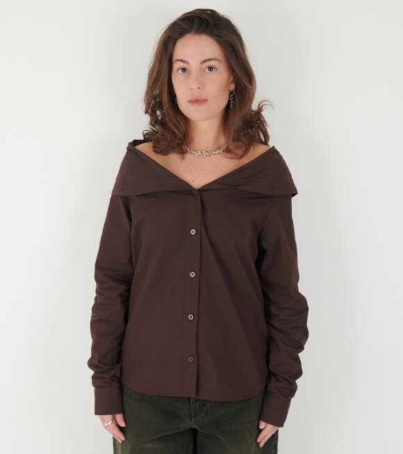 Our Legacy - Kaonashi Shirt Hefty Brown Coarse Poplin