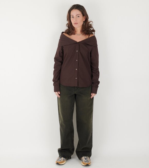 Our Legacy - Kaonashi Shirt Hefty Brown Coarse Poplin