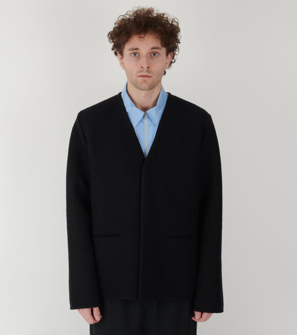 RIER - Walker Felted Cardigan Black