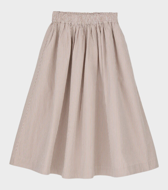 Skall Studio - Ginny Skirt Warm Beige/White Stripe