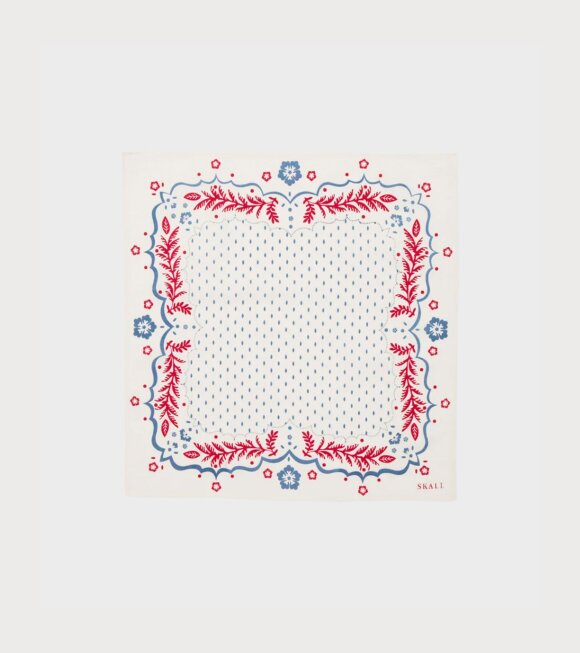 Skall Studio - Juniper Scarf Cream/Blue/Red