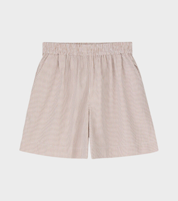 Skall Studio - Edgar Shorts Warm Beige/White Stripe