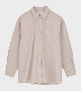 Edgar Shirt Warm Beige/White Stripe