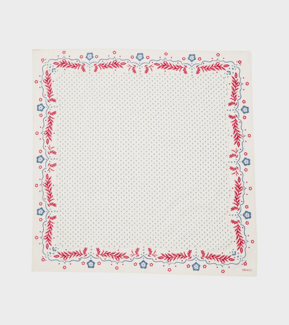 Skall Studio - Juniper Big Scarf Cream/Blue/Red