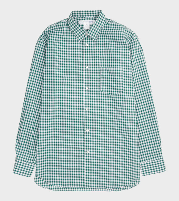 Comme des Garcons Shirt - Checkered Shirt Dark Green/White