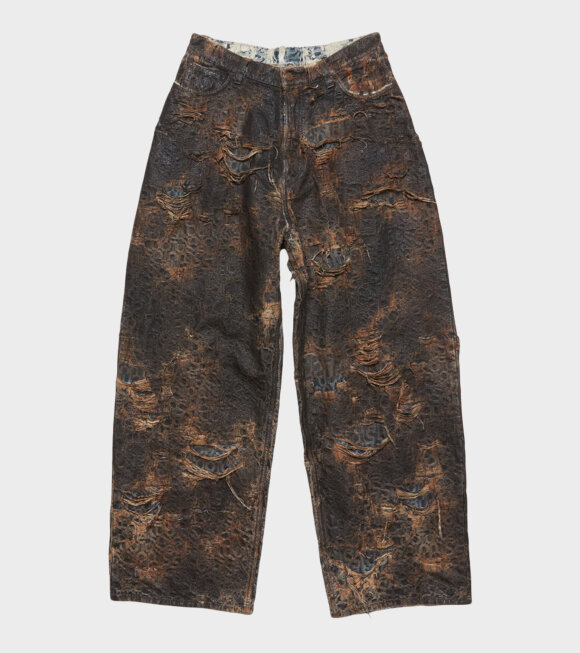 Acne Studios - 2023 Distressed Super Baggy Fit Jeans Brown