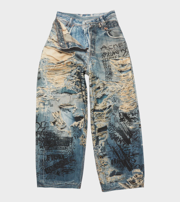 Acne Studios - 2023 Super Baggy Fit Jeans Mid Blue