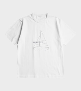 Holger Boat Print T-shirt White