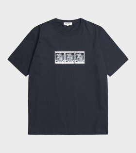 Holger Post Stamp Print T-shirt Dark Navy