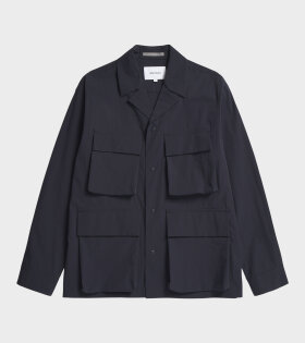 Mads Travel Light Overshirt Dark Navy