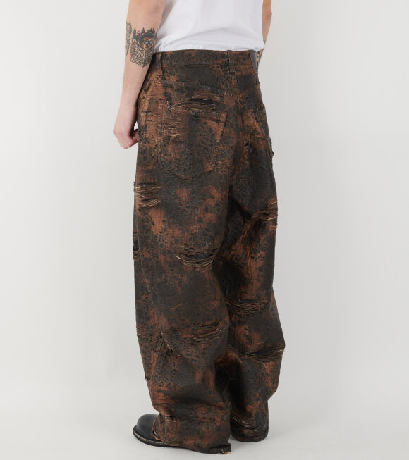 Acne Studios - 2023 Distressed Super Baggy Fit Jeans Brown