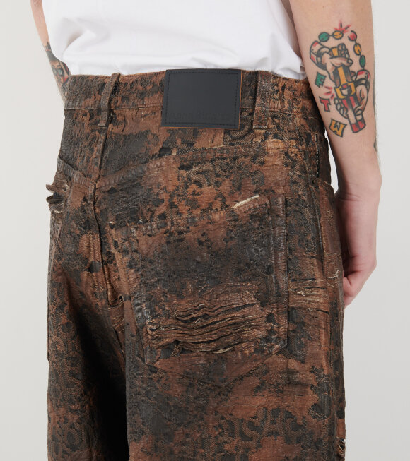 Acne Studios - 2023 Distressed Super Baggy Fit Jeans Brown