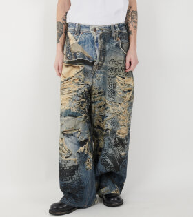 2023 Super Baggy Fit Jeans Mid Blue