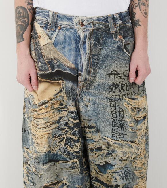 Acne Studios - 2023 Super Baggy Fit Jeans Mid Blue