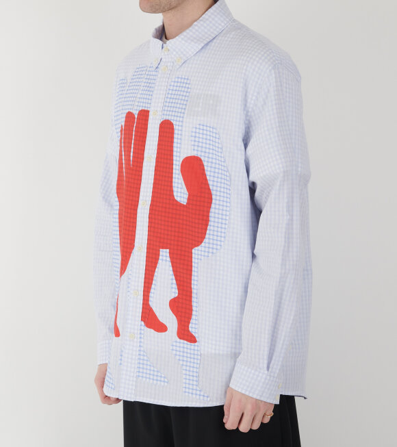 Henrik Vibskov - Block Shirt White Blue Grid