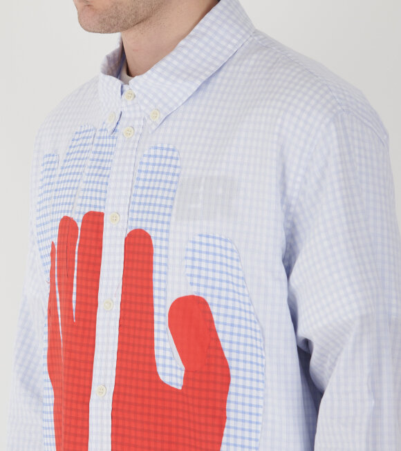 Henrik Vibskov - Block Shirt White Blue Grid