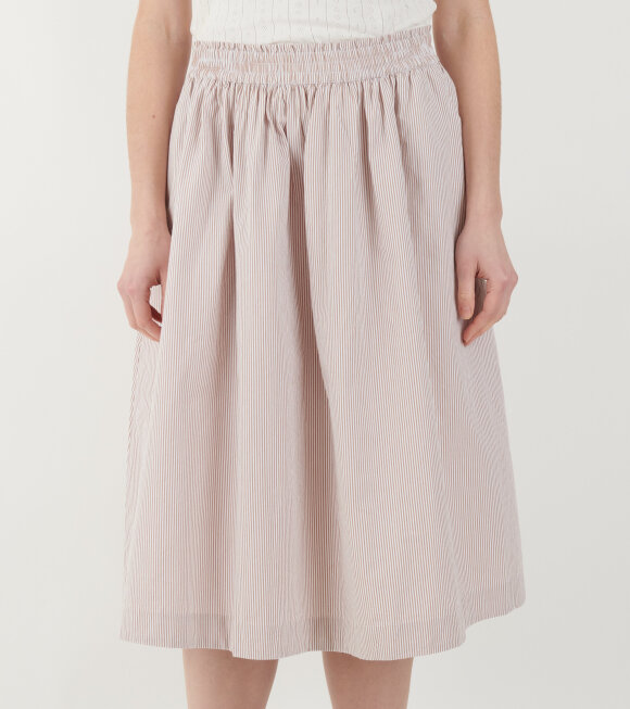 Skall Studio - Ginny Skirt Warm Beige/White Stripe