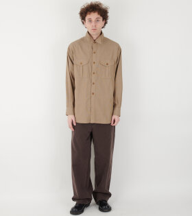 Utility Panama Shirt Beige