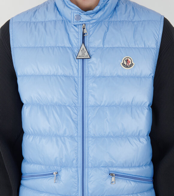 Moncler - Gui Packable Down Vest Light Blue