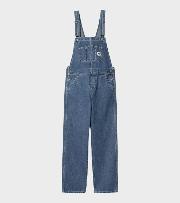 Carhartt WIP - W Bib Overall Straight Stone Washed Blue