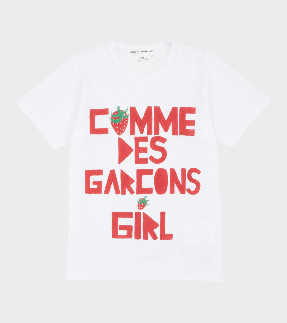 Comme des Garcons Girl - Strawberry T-shirt White