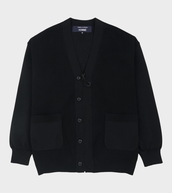 Comme des Garcons Homme - Zip Button Cardigan Black