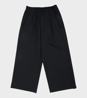 Wide Wool Pants Black