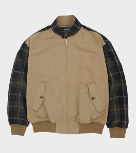 Checkered Jacket Dark Beige