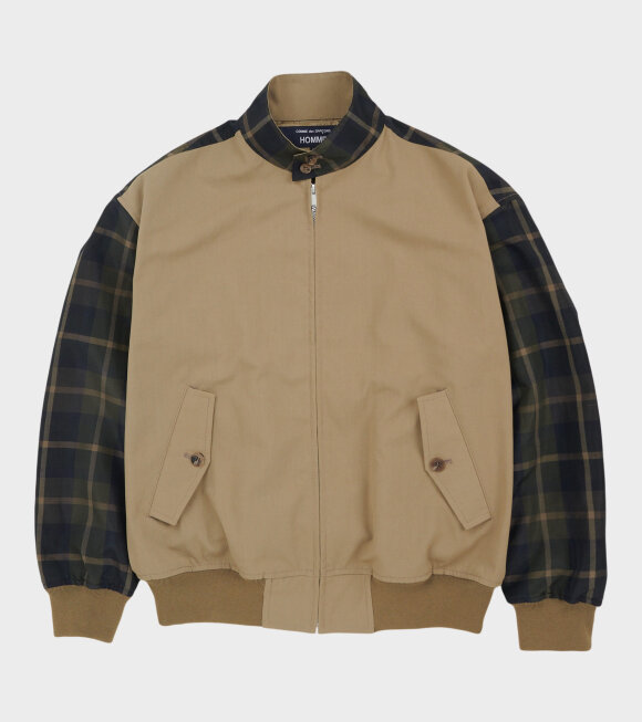 Comme des Garcons Homme - Checkered Jacket Dark Beige