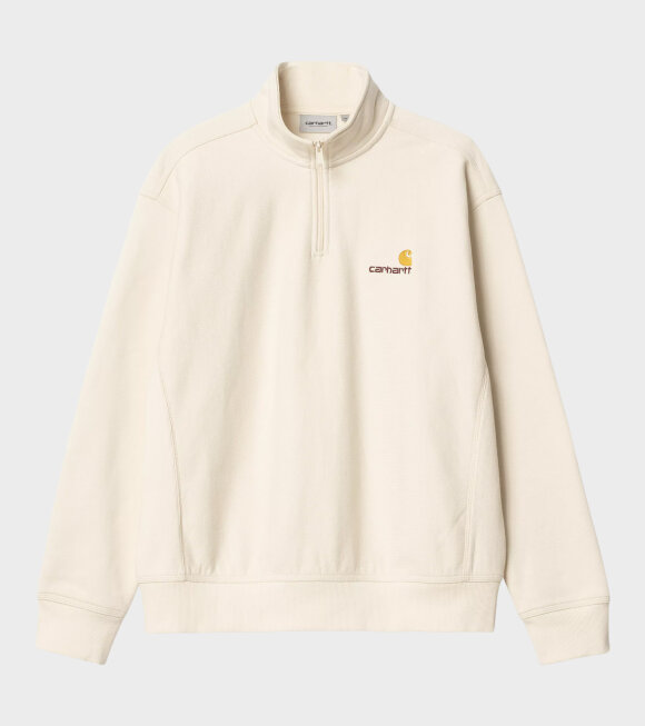 Carhartt WIP - Half Zip American Script Sweatshirt Natural