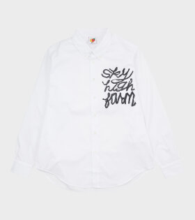 Overprint Button Down Shirt White