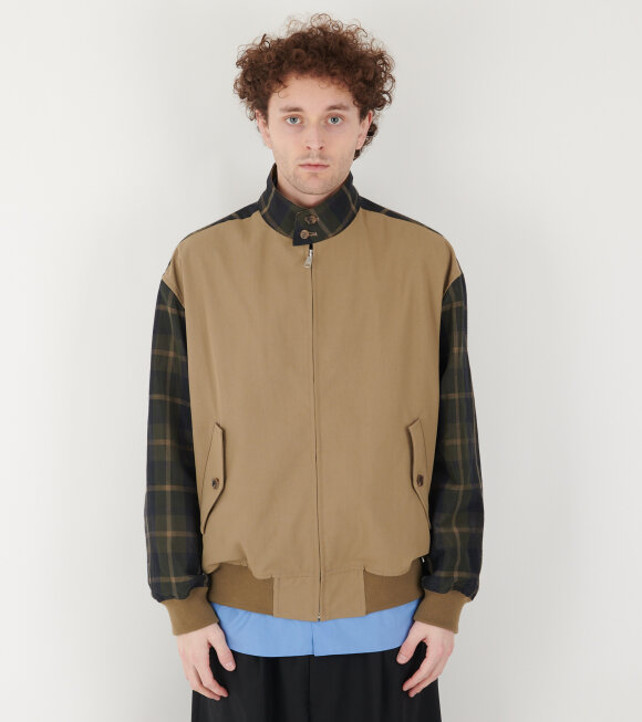 Comme des Garcons Homme - Checkered Jacket Dark Beige