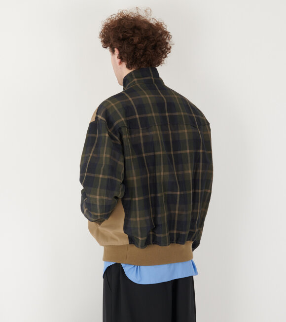 Comme des Garcons Homme - Checkered Jacket Dark Beige