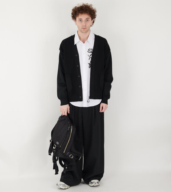 Comme des Garcons Homme - Zip Button Cardigan Black