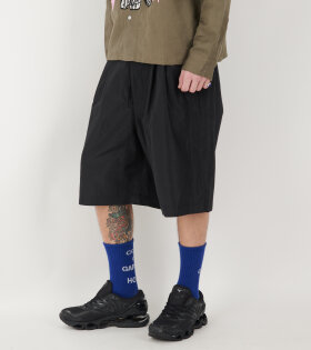 Linen Mix Shorts Black