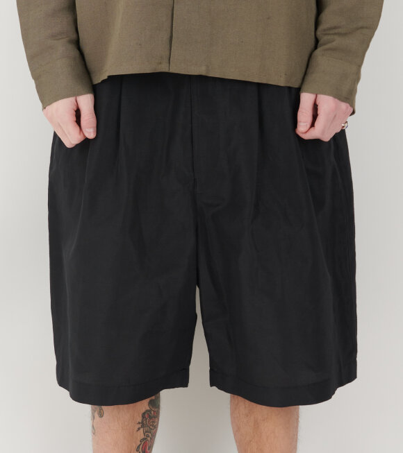 Comme des Garcons Homme - Mens Linen Shorts Black 