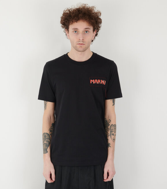 Marni - Logo T-shirt Black/Red