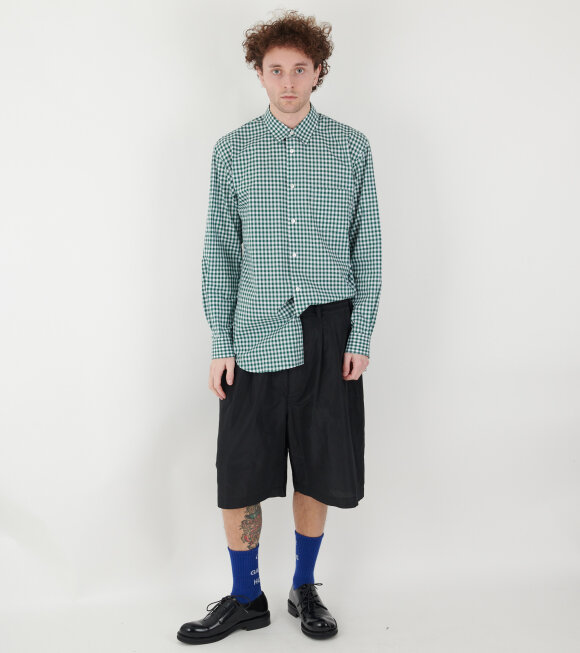 Comme des Garcons Shirt - Checkered Shirt Dark Green/White