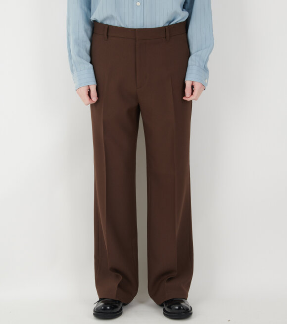 Stockholm (Surfboard) Club - Sune Tailored Bootcut Trousers Brown