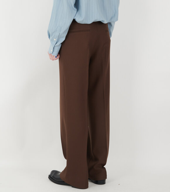 Stockholm (Surfboard) Club - Sune Tailored Bootcut Trousers Brown