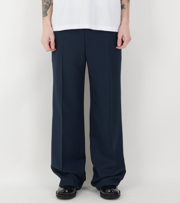 Stockholm (Surfboard) Club - Sune Tailored Bootcut Trousers Navy