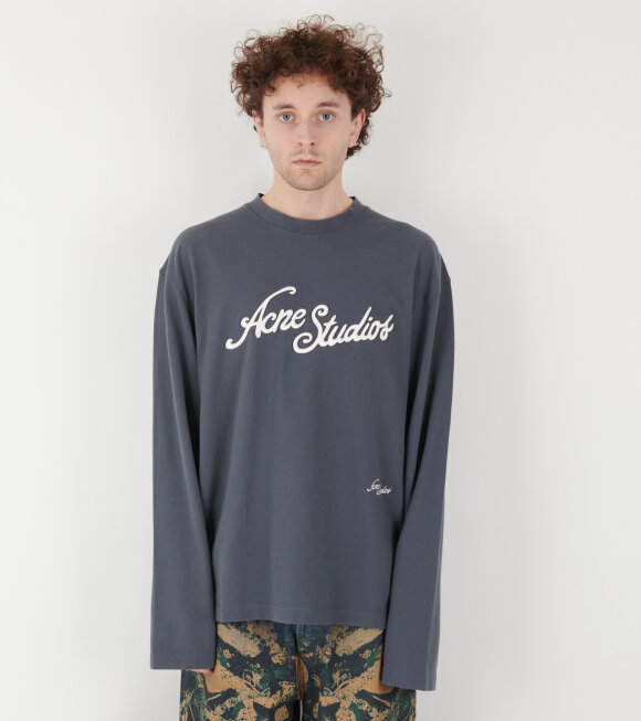 Acne Studios - L/S Logo T-shirt Faded Grey