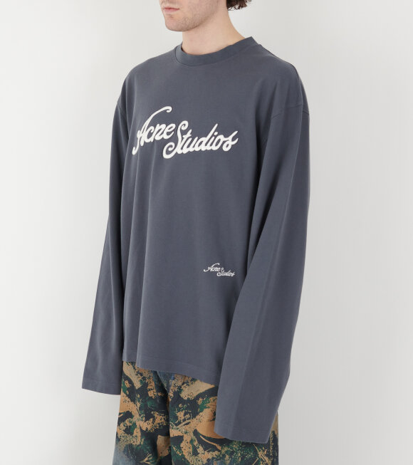 Acne Studios - L/S Logo T-shirt Faded Grey