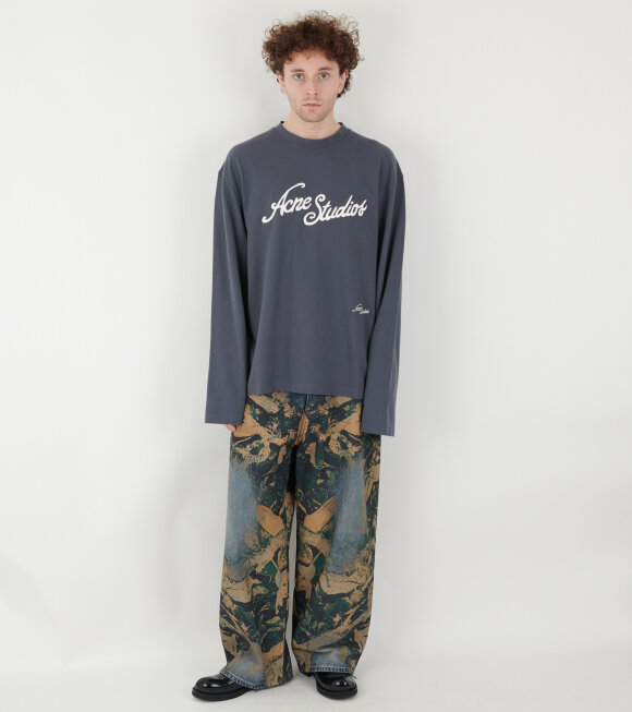 Acne Studios - 2023 Super Baggy Fit Jeans Denim Mossy Oak